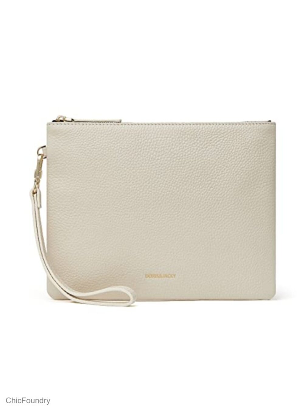Full Grain Cowhide Leather Wristlet Clutch RFID Wallet Evening Purse